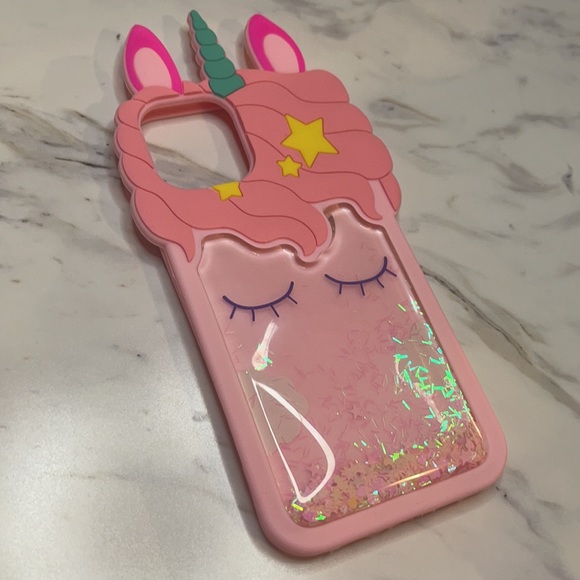 💥 New Unicorn Squishy IPhone 12-13 Pro Max Pink Phone Case - Picture 2 of 4